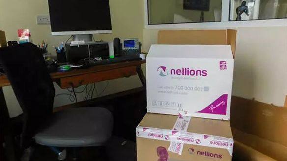 Office workstations packed and ready for relocation